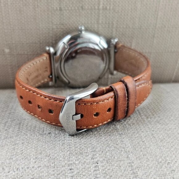 Fossil Ladies Wrsitwatch Quartz Analog Genuine Leather Strap Wrist Watch Crystal - Picture 7 of 12